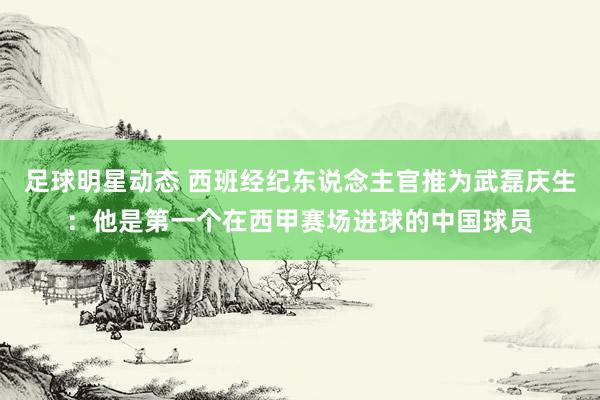 足球明星动态 西班经纪东说念主官推为武磊庆生：他是第一个在西甲赛场进球的中国球员