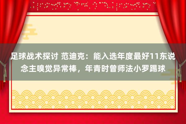 足球战术探讨 范迪克：能入选年度最好11东说念主嗅觉异常棒，年青时曾师法小罗踢球