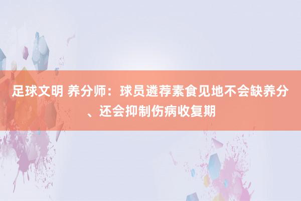 足球文明 养分师：球员遴荐素食见地不会缺养分、还会抑制伤病收复期