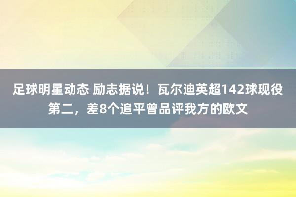 足球明星动态 励志据说！瓦尔迪英超142球现役第二，差8个追平曾品评我方的欧文