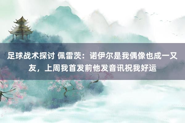 足球战术探讨 佩雷茨：诺伊尔是我偶像也成一又友，上周我首发前他发音讯祝我好运