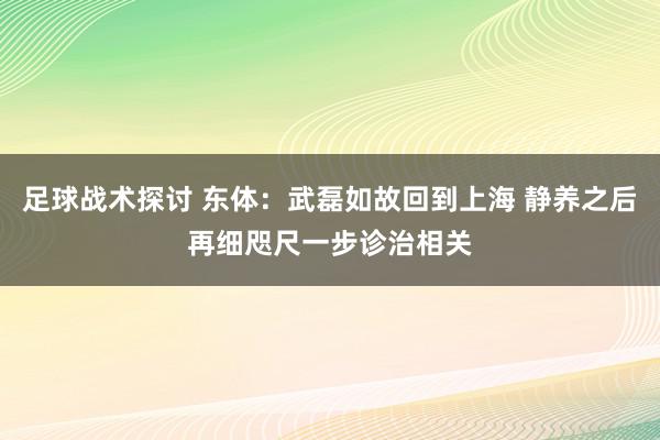 足球战术探讨 东体：武磊如故回到上海 静养之后再细咫尺一步诊治相关