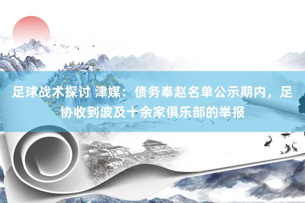 足球战术探讨 津媒：债务奉赵名单公示期内，足协收到波及十余家俱乐部的举报