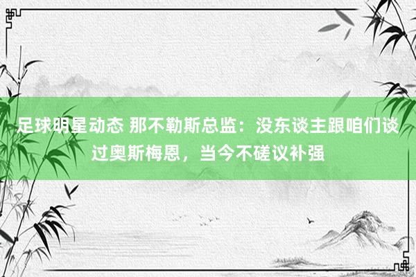 足球明星动态 那不勒斯总监：没东谈主跟咱们谈过奥斯梅恩，当今不磋议补强